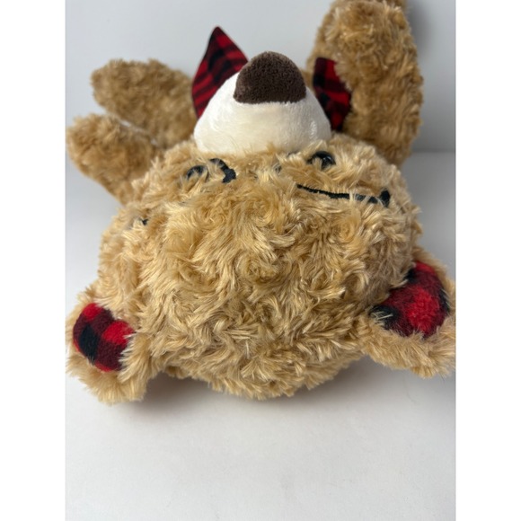 Holiday Home Tyler Bear Plush Embroidered Glasses Scarf Classic Buffalo Plaid - Picture 9 of 10